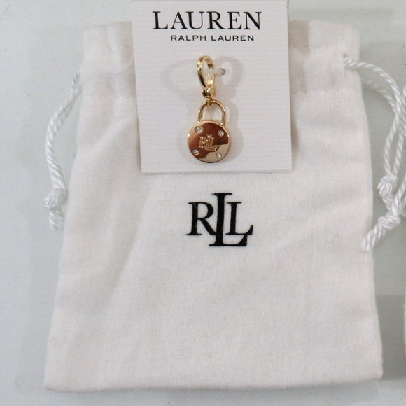 Lauren Ralph Lauren Padlock Charm Gold - Picture 1 of 6